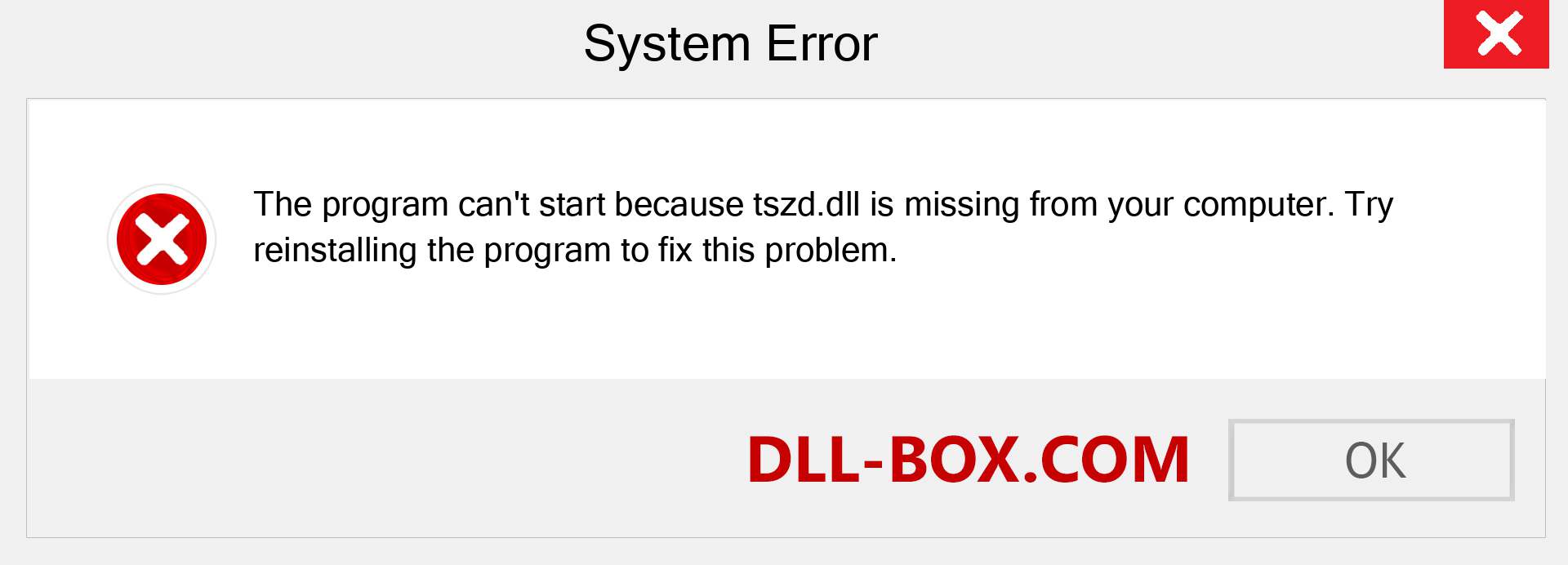  tszd.dll file is missing?. Download for Windows 7, 8, 10 - Fix  tszd dll Missing Error on Windows, photos, images